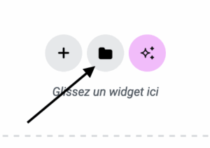 icone dossier pour coller un modèle de page elementor